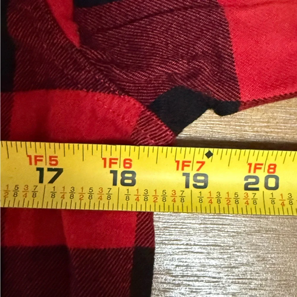 NWT Gap Kids Flannel LS Shirt 100% Organic Cotton Red Buffalo Plaid Sz XXL 14/16